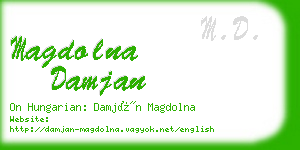 magdolna damjan business card